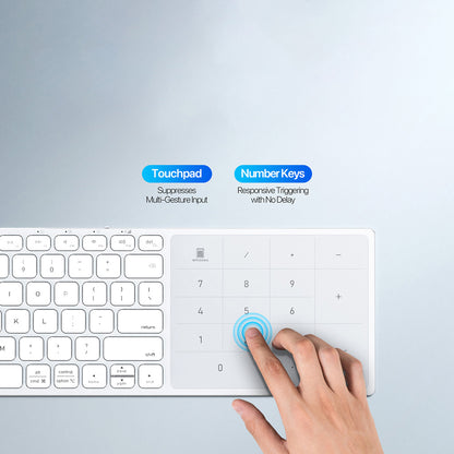 Bežična tastatura DUX DUCIS LK, BT / Wi-Fi, Bela