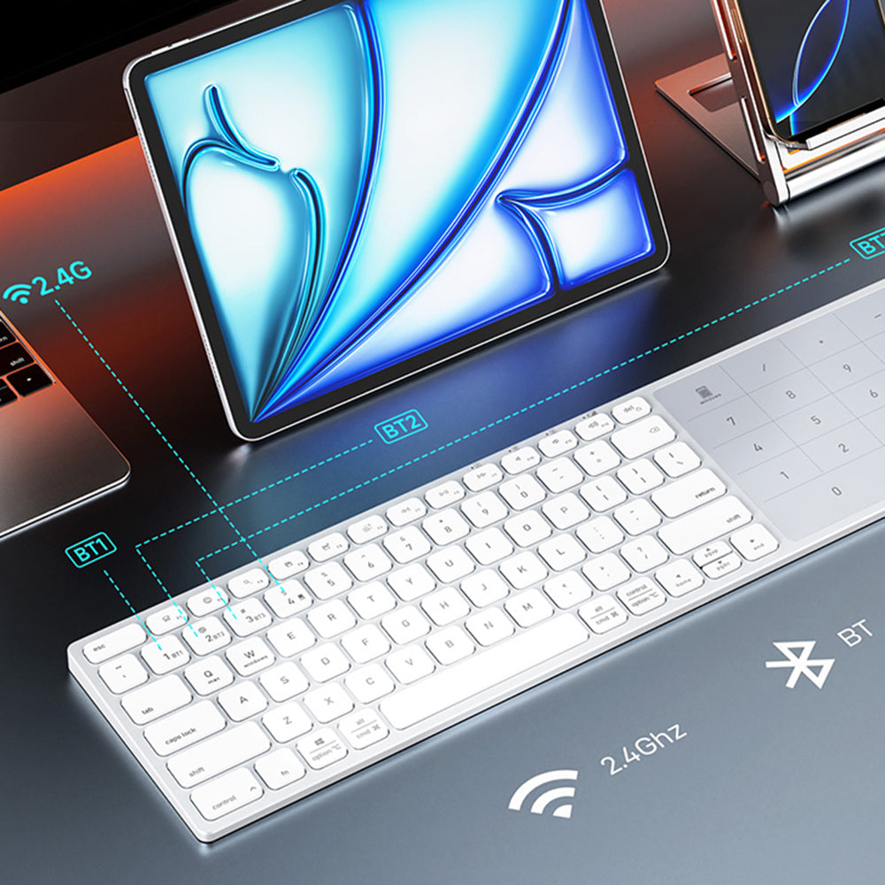 Bežična tastatura DUX DUCIS LK, BT / Wi-Fi, Bela