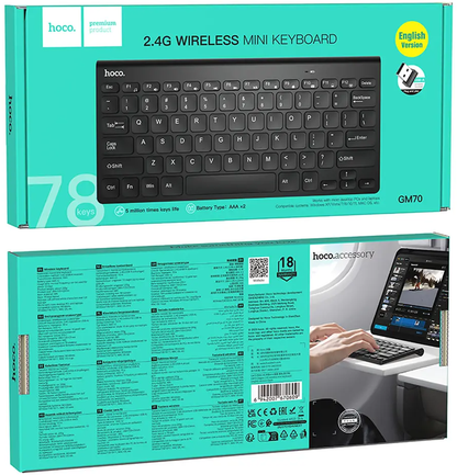 Bežična tastatura HOCO GM70, Crna