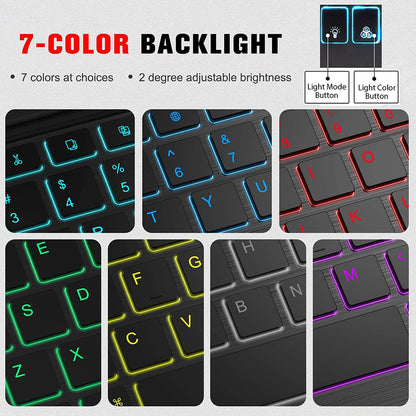 Bežična tastatura Techsuit WK1, RGB, Crna