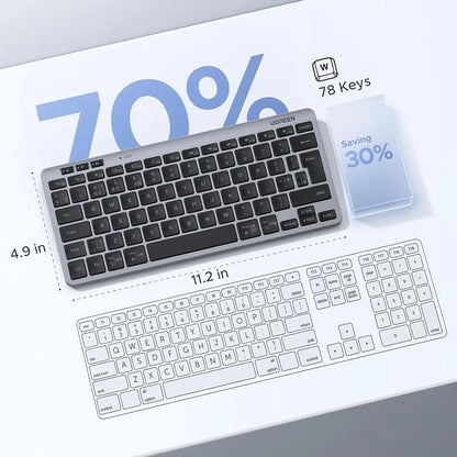 Bežična tastatura UGREEN 75049, BT / Wi-Fi, Crna