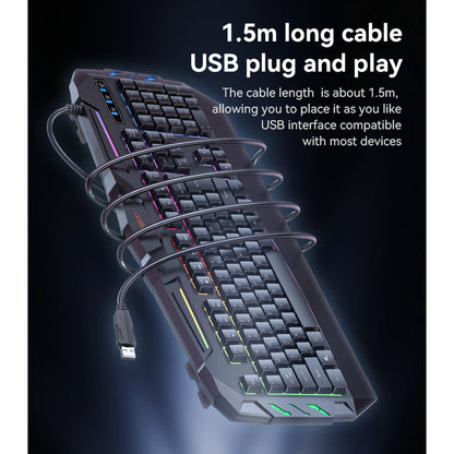 Bežična tastatura Yesido KB21, RGB, 1.5m, Crna