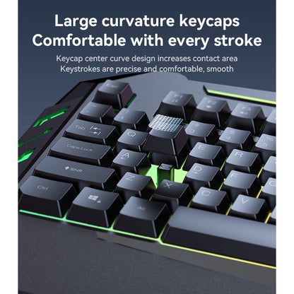 Bežična tastatura Yesido KB21, RGB, 1.5m, Crna