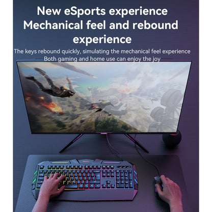 Bežična tastatura Yesido KB21, RGB, 1.5m, Crna