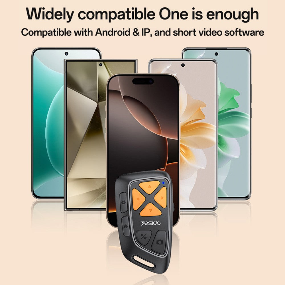 Bluetooth Multimedijalni Daljinski Upravljač Yesido SF25, Crni