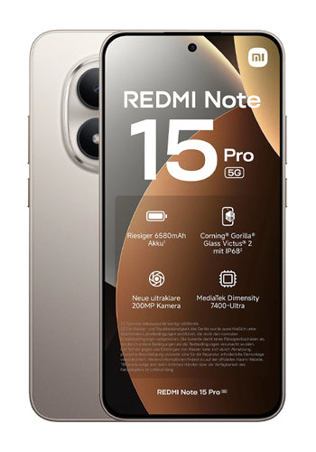 Mobilni Telefon Xiaomi Redmi Note 15 Pro 5G, 256GB, 8GB, Titanium MZB0LZLEU