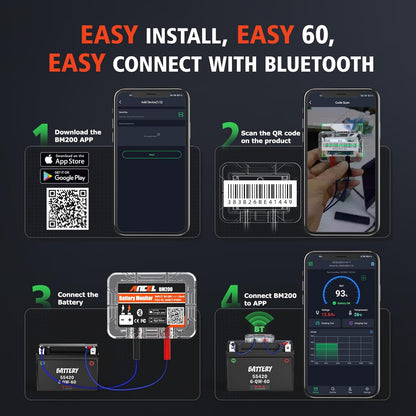Tester Bluetooth za Praćenje Auto Baterije Ancel BM200