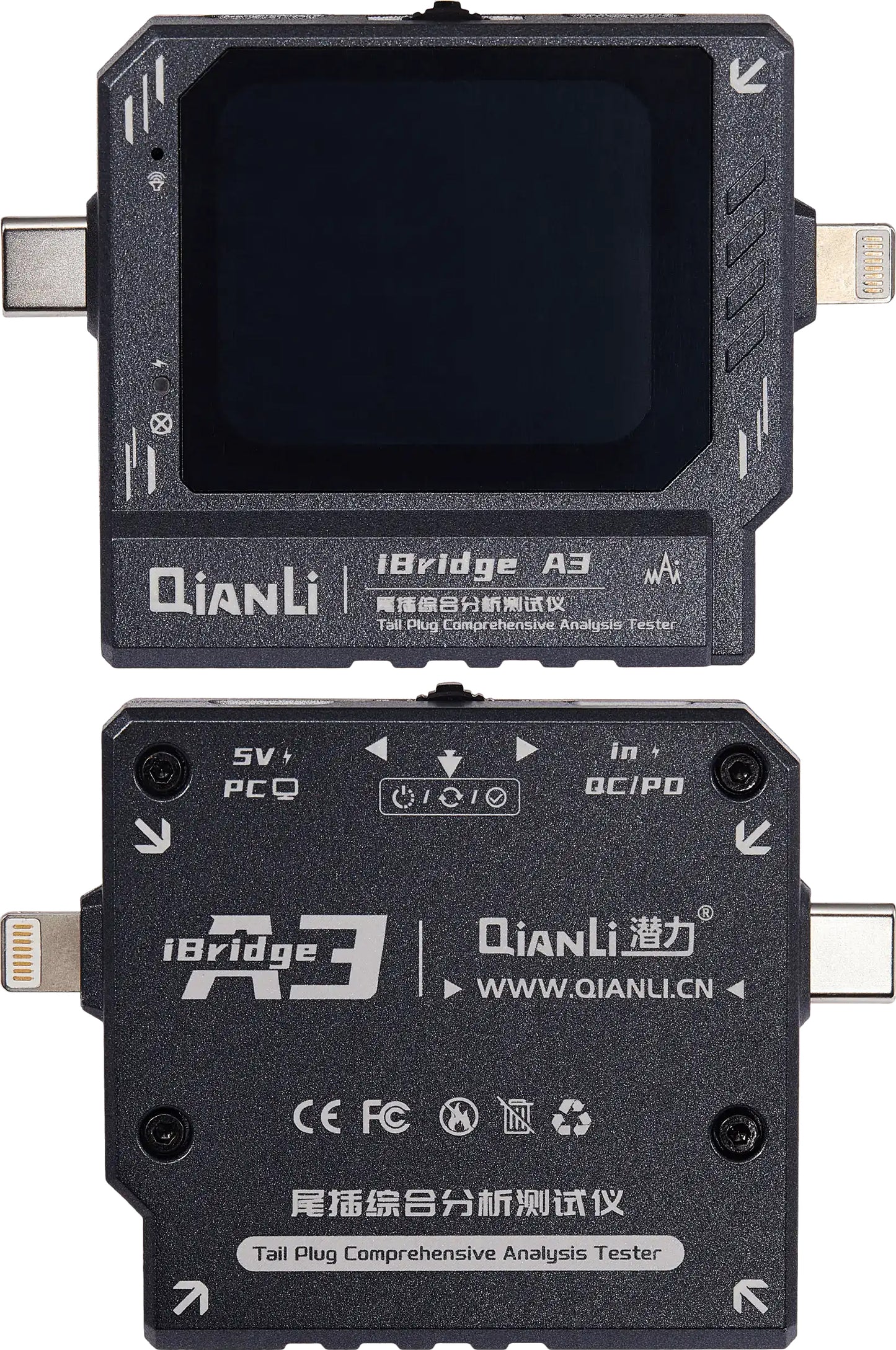 Tester Service QIANLI iBridge A3, Lightning (8Pinova) / USB-C (24Pinova)