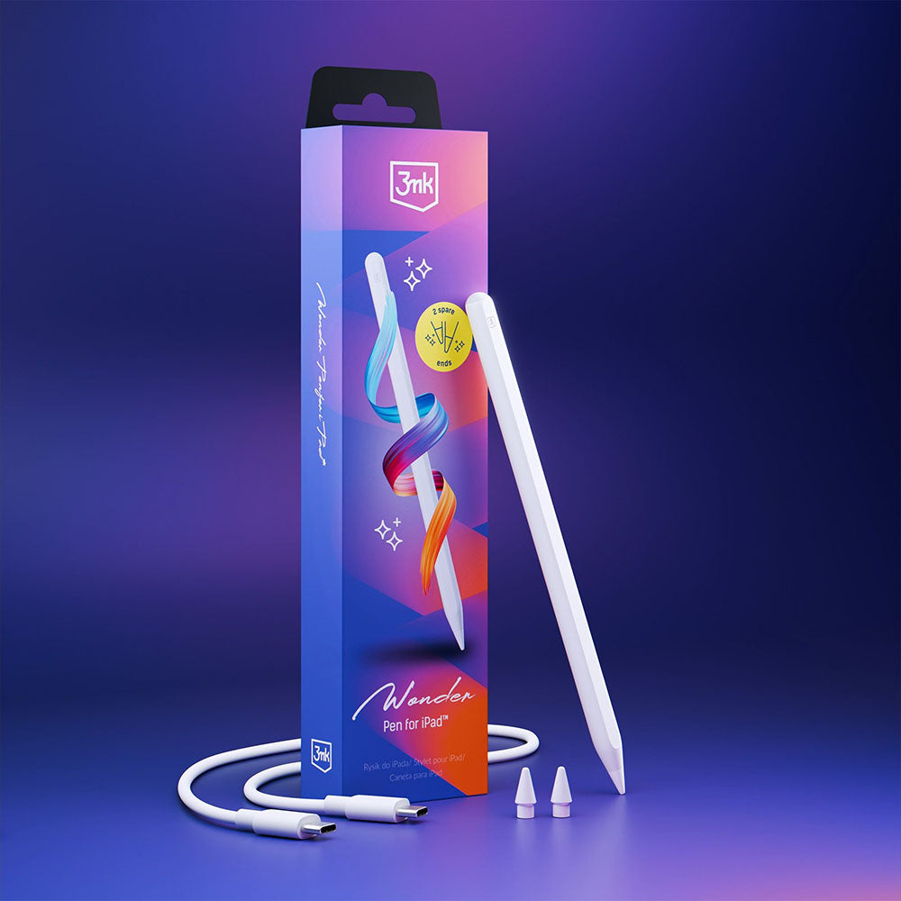 Touch Pen 3MK Wonder za Apple iPad, Aktivna Verzija, Bela