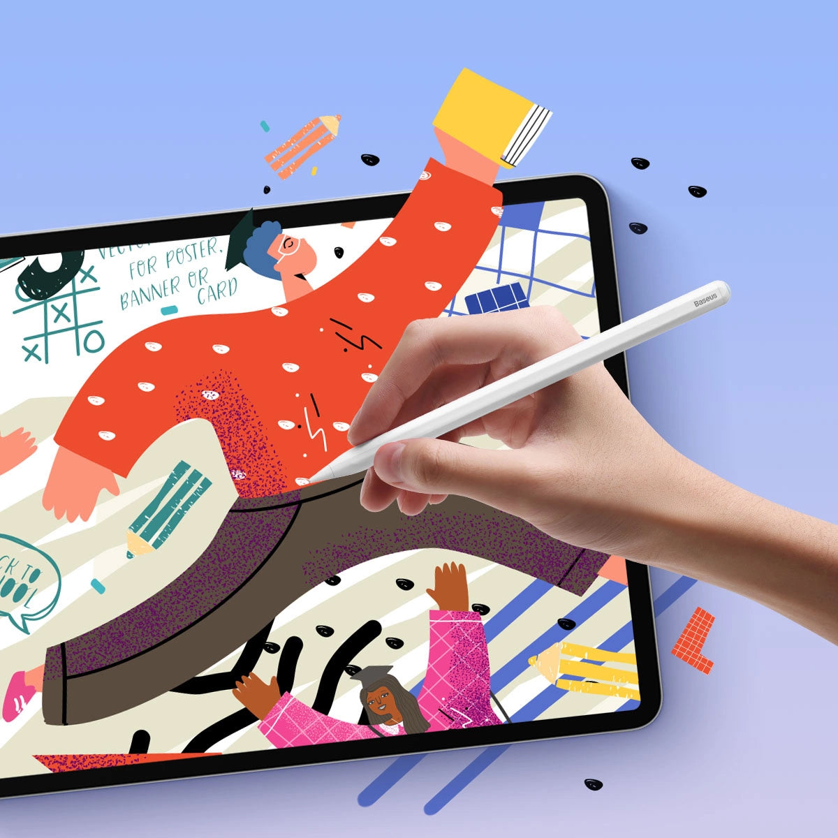 Touch Pen Baseus Smooth Writing 2 Series za Apple iPad, Bežična Aktivna Verzija, Bela SXBC060002