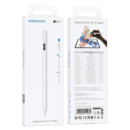 Touch Pen Borofone BG101 za Apple iPad seriju, Aktivna verzija, Bela