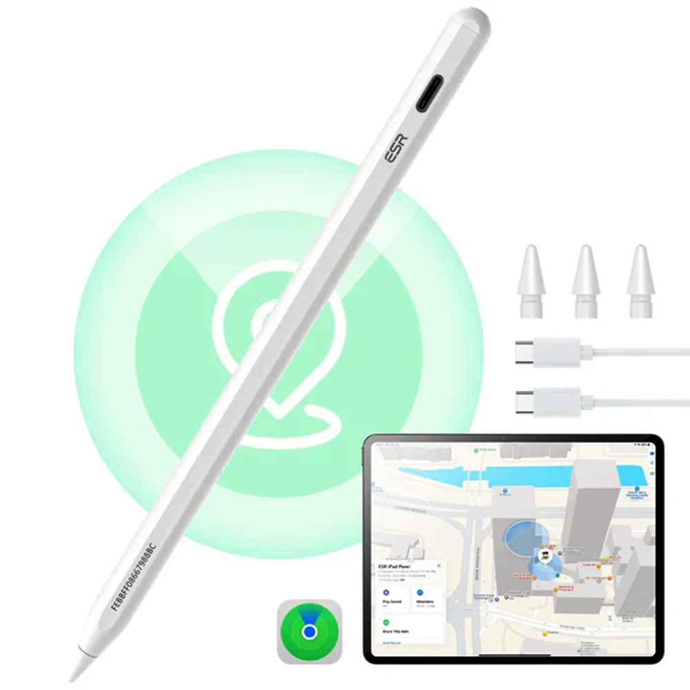 Touch Pen ESR Geo za Apple iPad, Aktivna Verzija, Bela