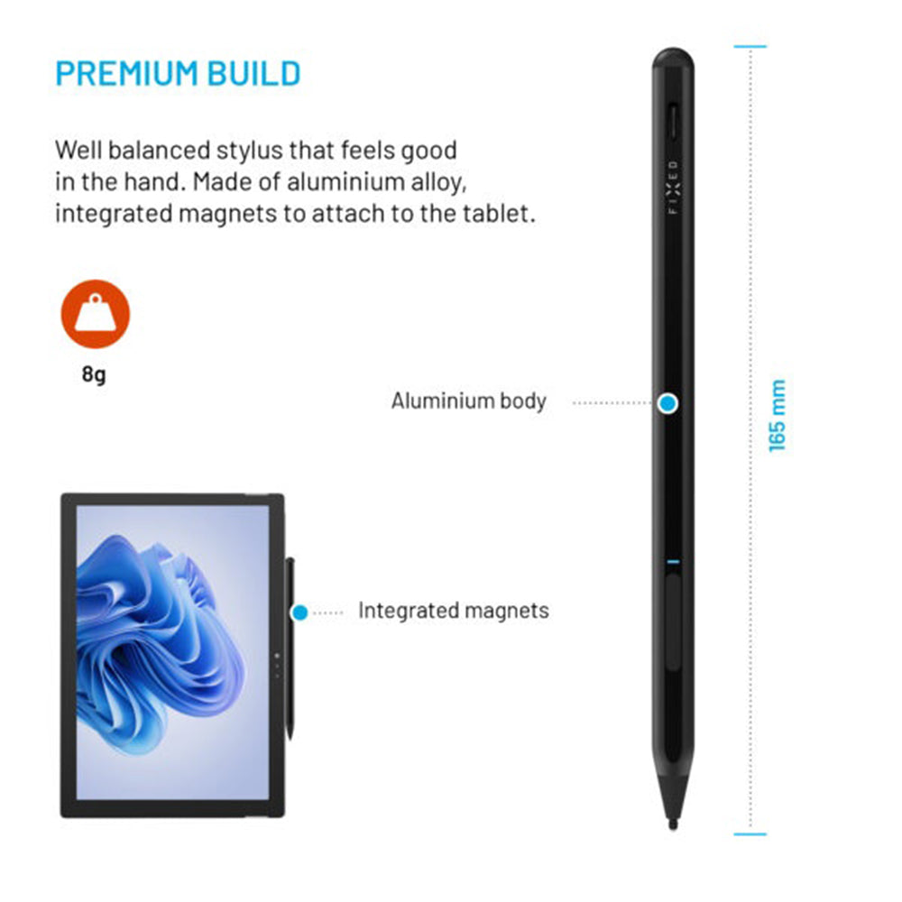 Touch Pen Fixed Graphite Active za uređaje sa podrškom za MPP, Crni