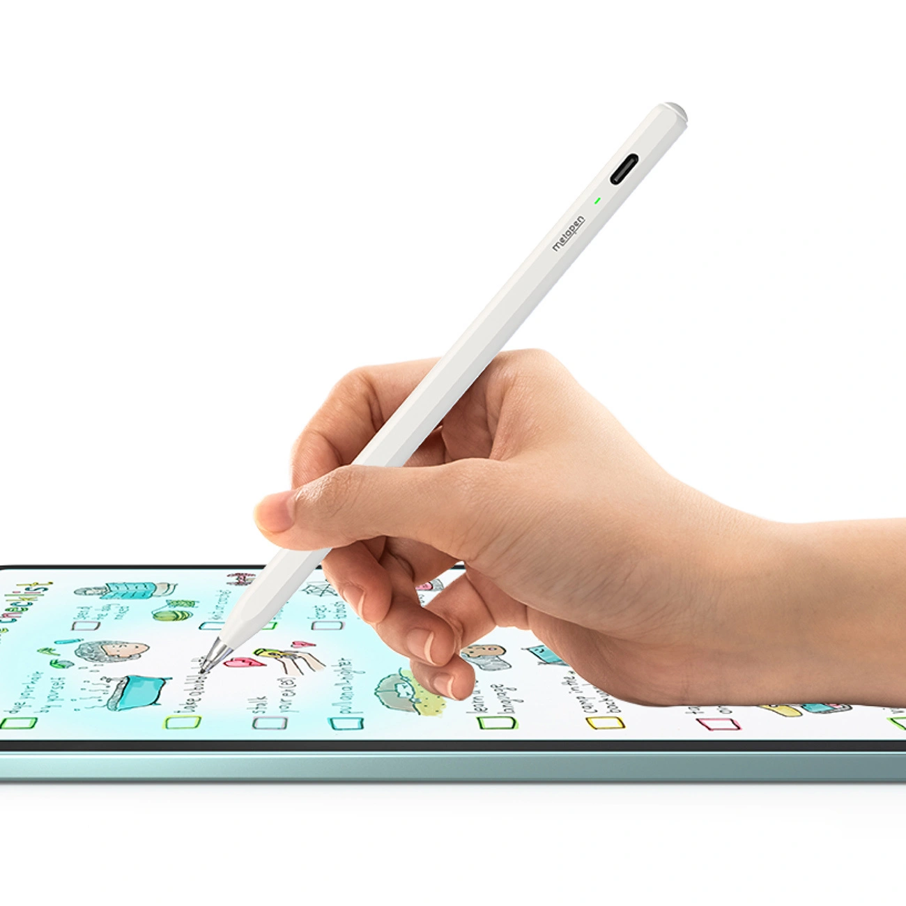 Touch Pen Metapen Air8 Pro za Apple iPad, Aktivna Verzija, Bela ME-APP172