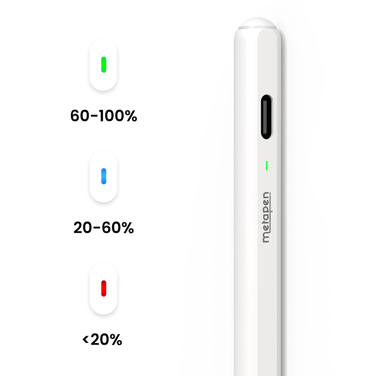 Touch Pen Metapen Air8 Pro za Apple iPad, Aktivna Verzija, Bela ME-APP172