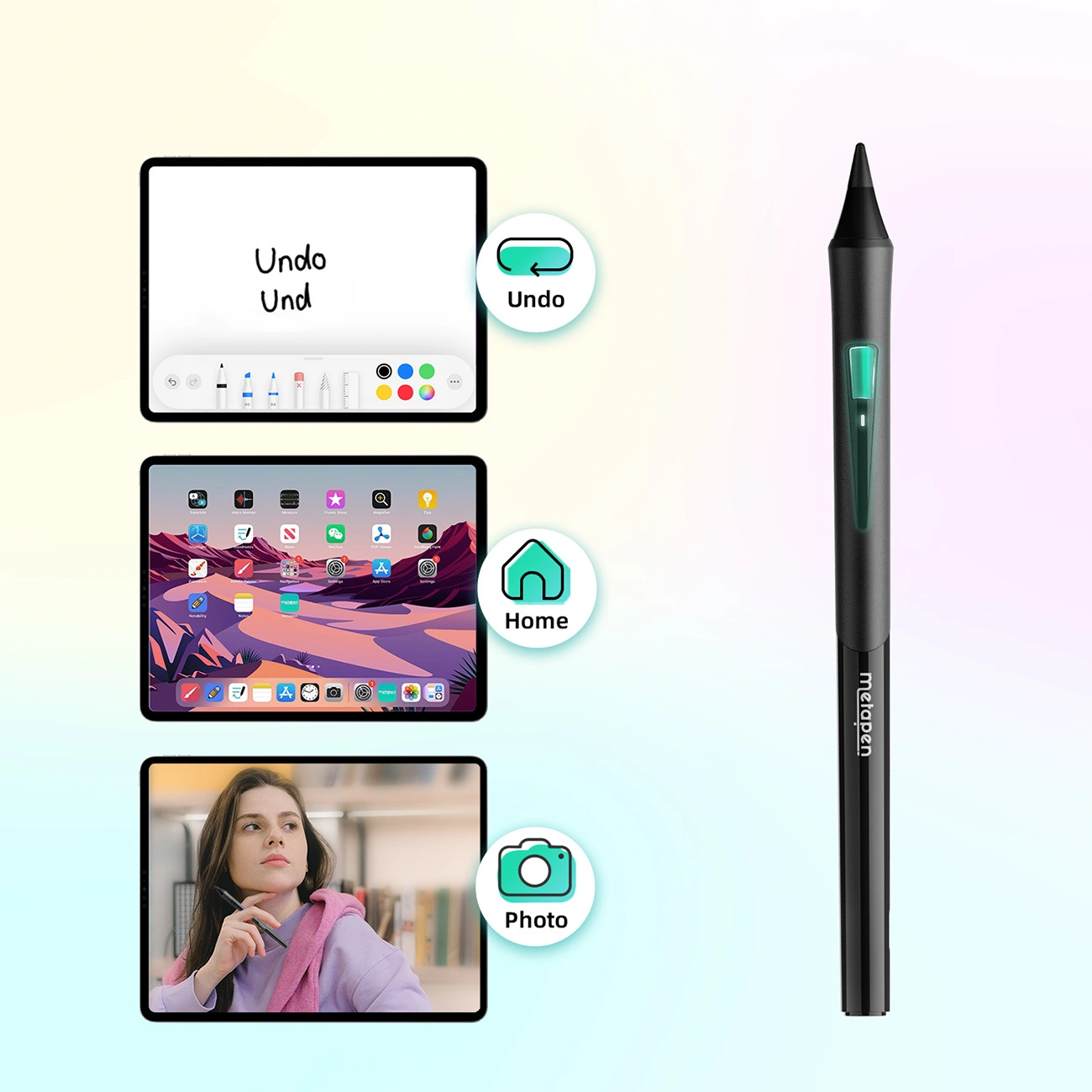Touch Pen Metapen D1 za Apple iPad, Aktivna Verzija, Crna ME-APP452