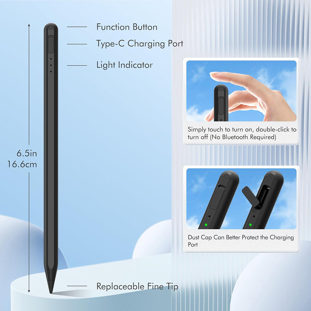 Touch Pen Techsuit AX10-T za Apple iPad, Aktivna Verzija, Bela