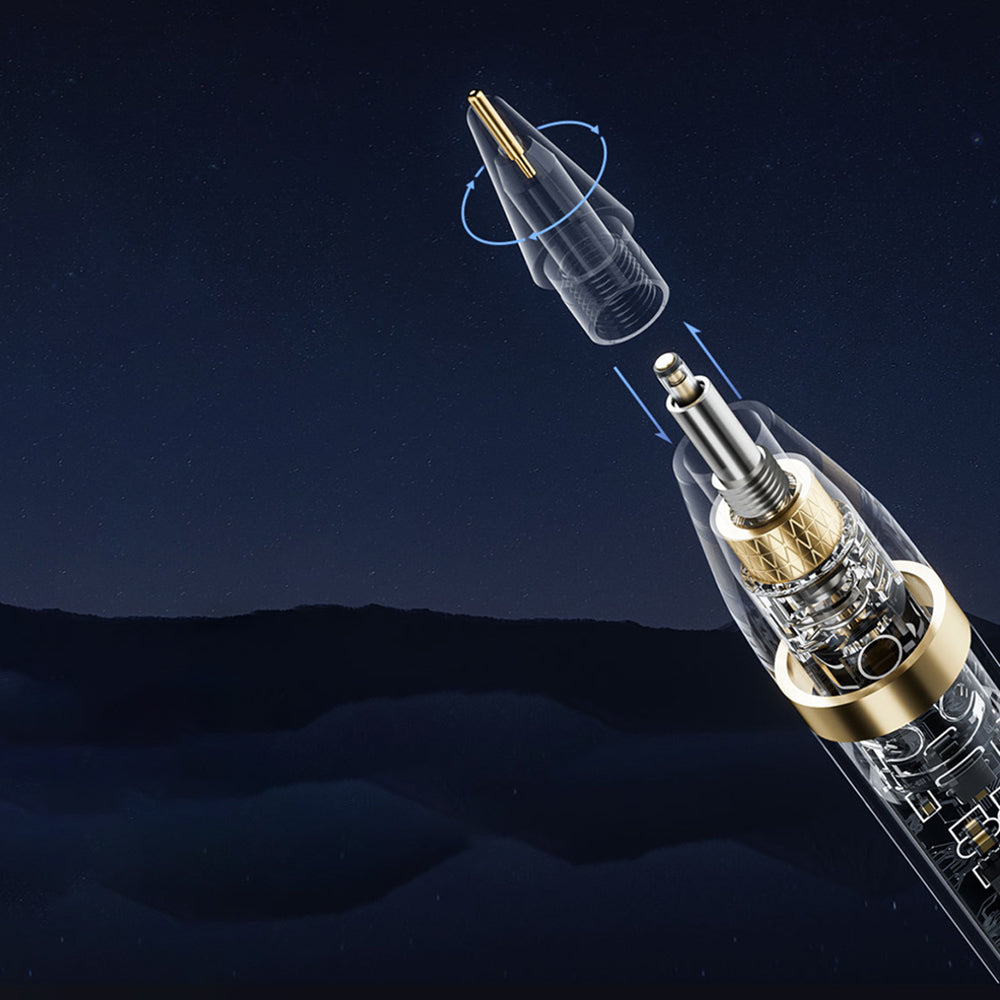 Touch Pen Techsuit C10 Pro za Apple iPad, Aktivna Verzija, Transparentno Crna