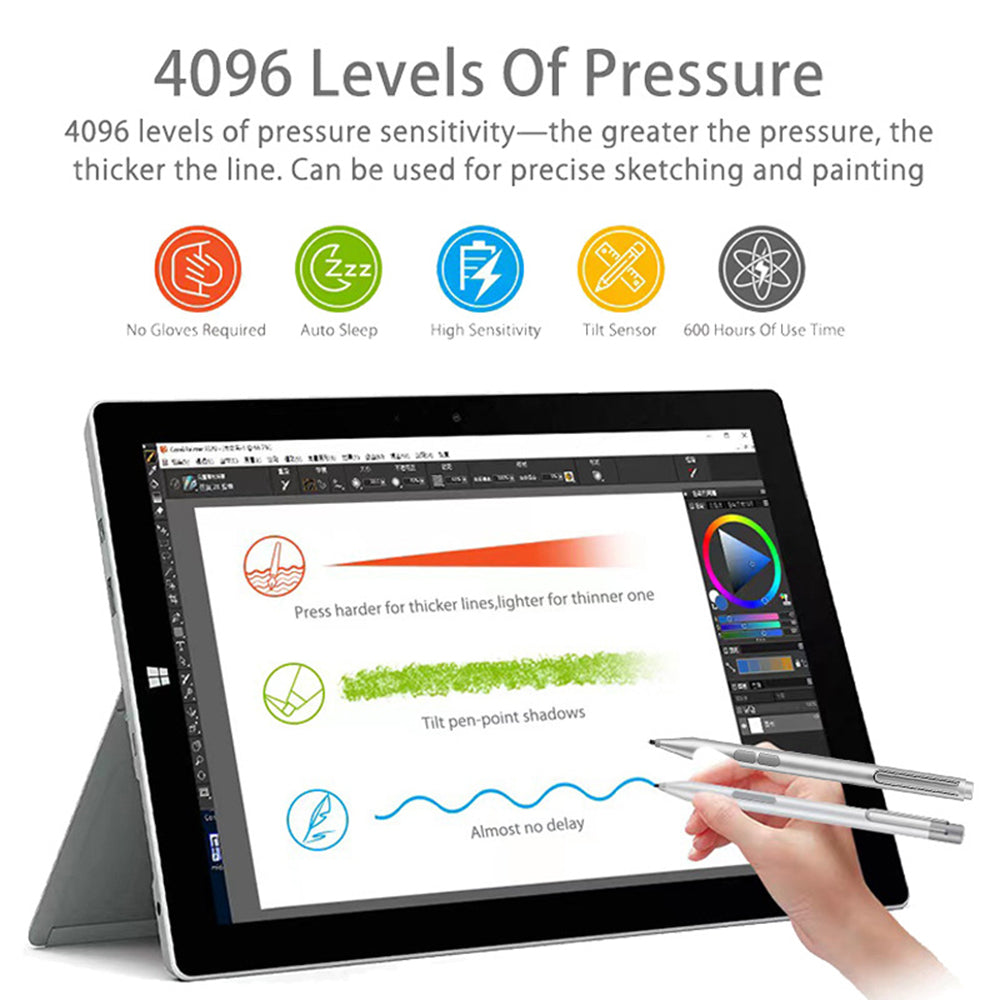 Touch Pen Techsuit F94S za Microsoft Surface / Asus Transformer / Zen / Vivobook / HP Envy / Pavilion / Spectre, Aktivna Verzija, Crna