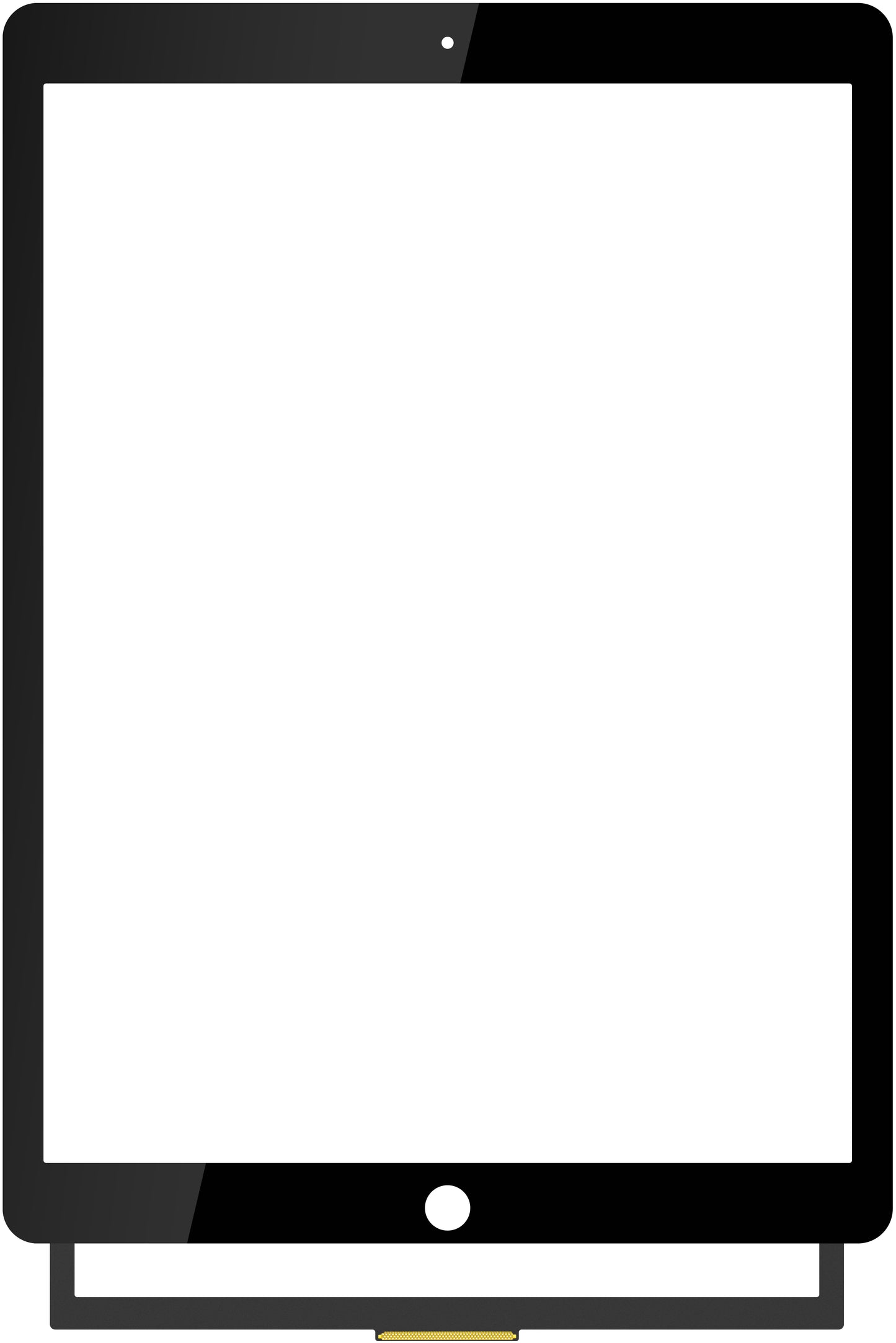 Touchscreen Forward Guard OCA za Apple iPad Pro 12.9 (2017), Crna
