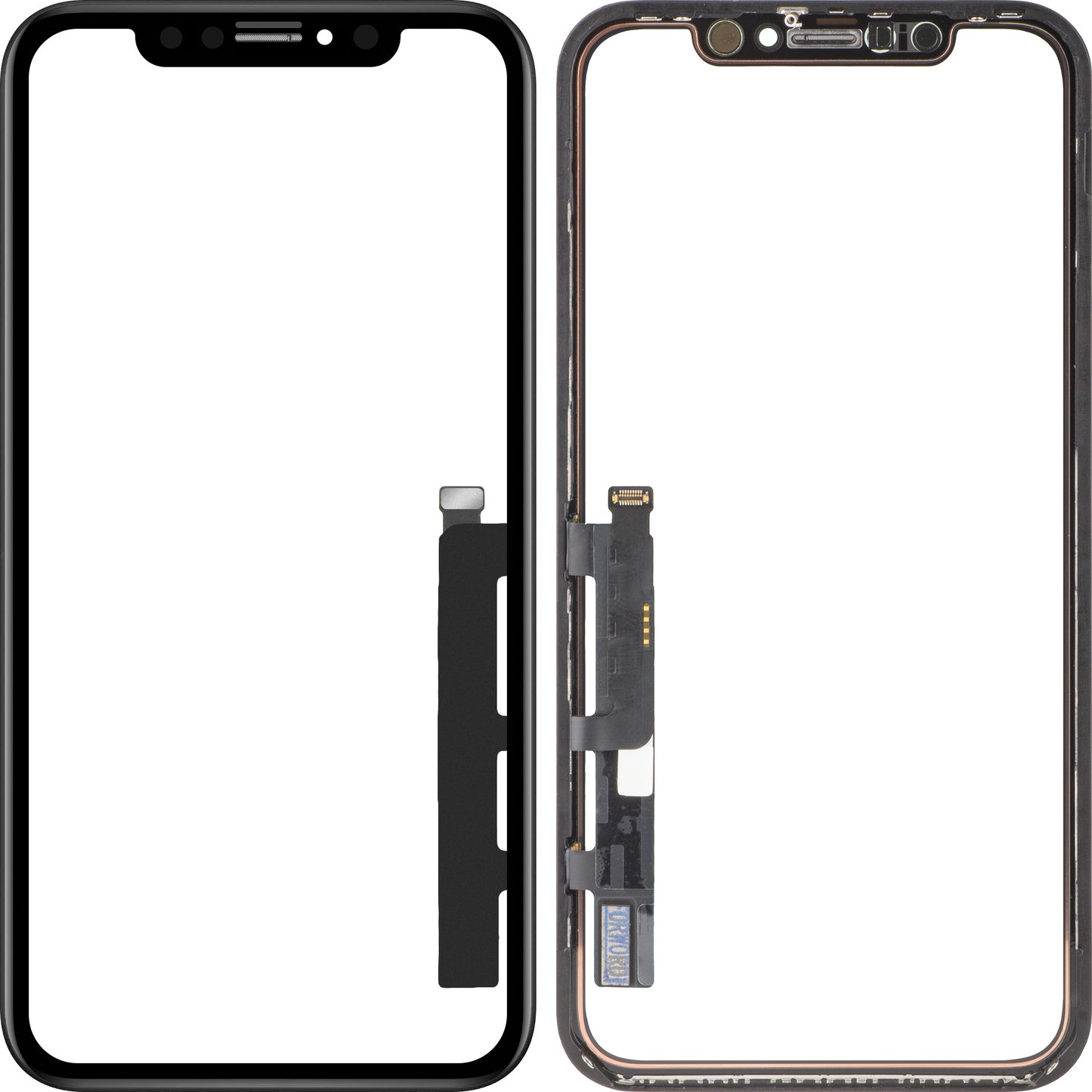 Touchscreen Forward Guard OCA za Apple iPhone XR, Verzija IC, Crna