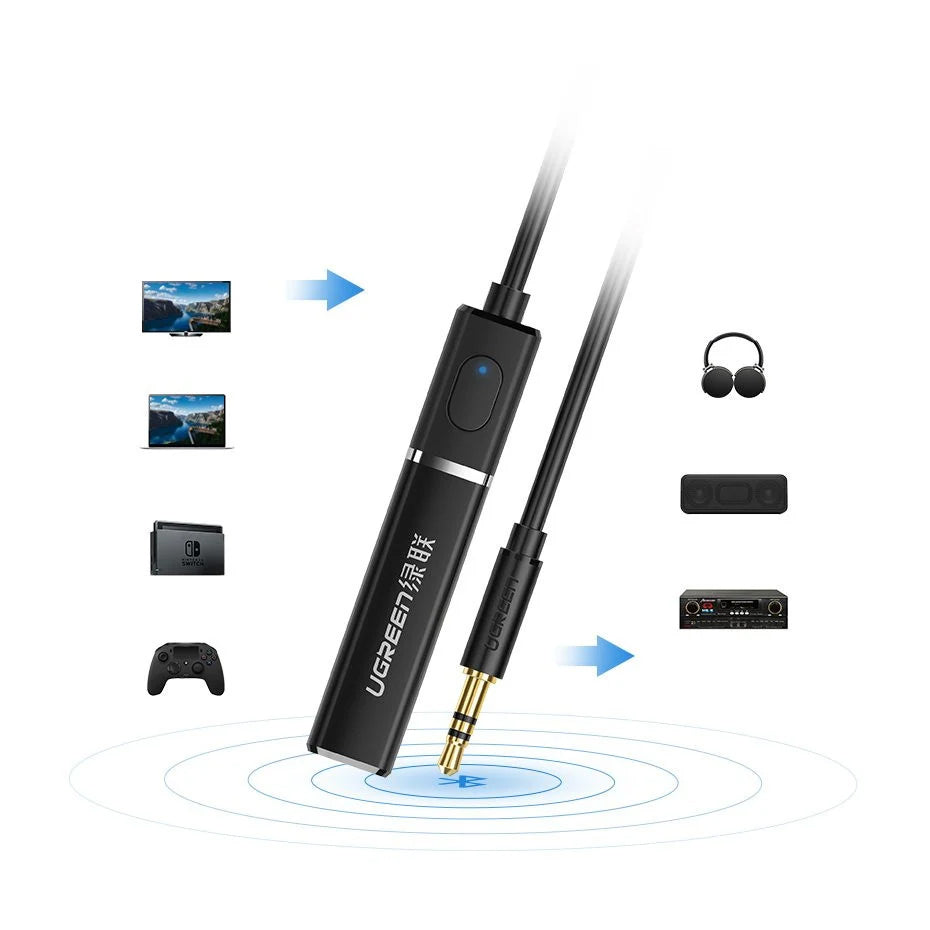Bluetooth Transmiter UGREEN CM107, AUX, Crni