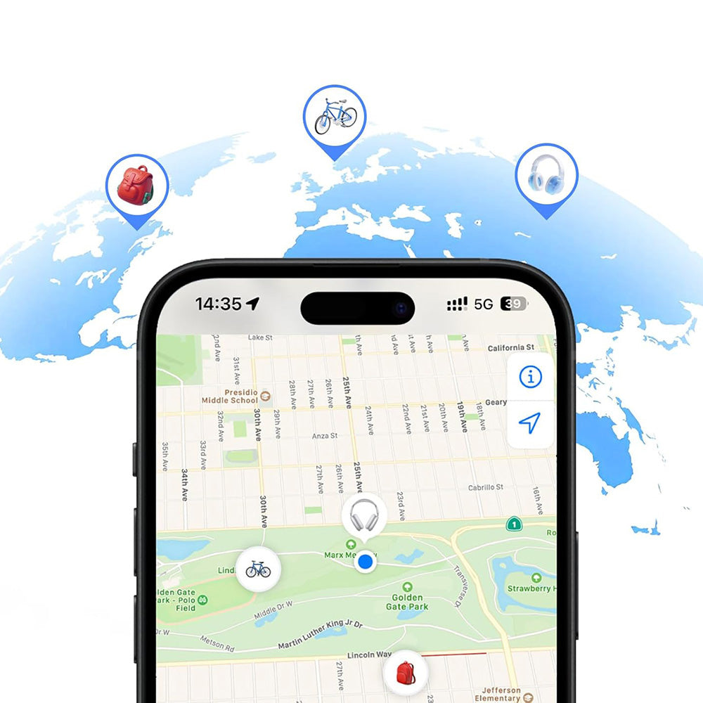 UGREEN SmartTag Smart Finder Slim 2 CM920 (75120A) za iOS Series, Set 2 komada, Crna