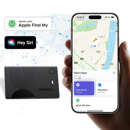 UGREEN SmartTag Smart Finder Slim 2 CM920 (75120A) za iOS Series, Set 2 komada, Crna