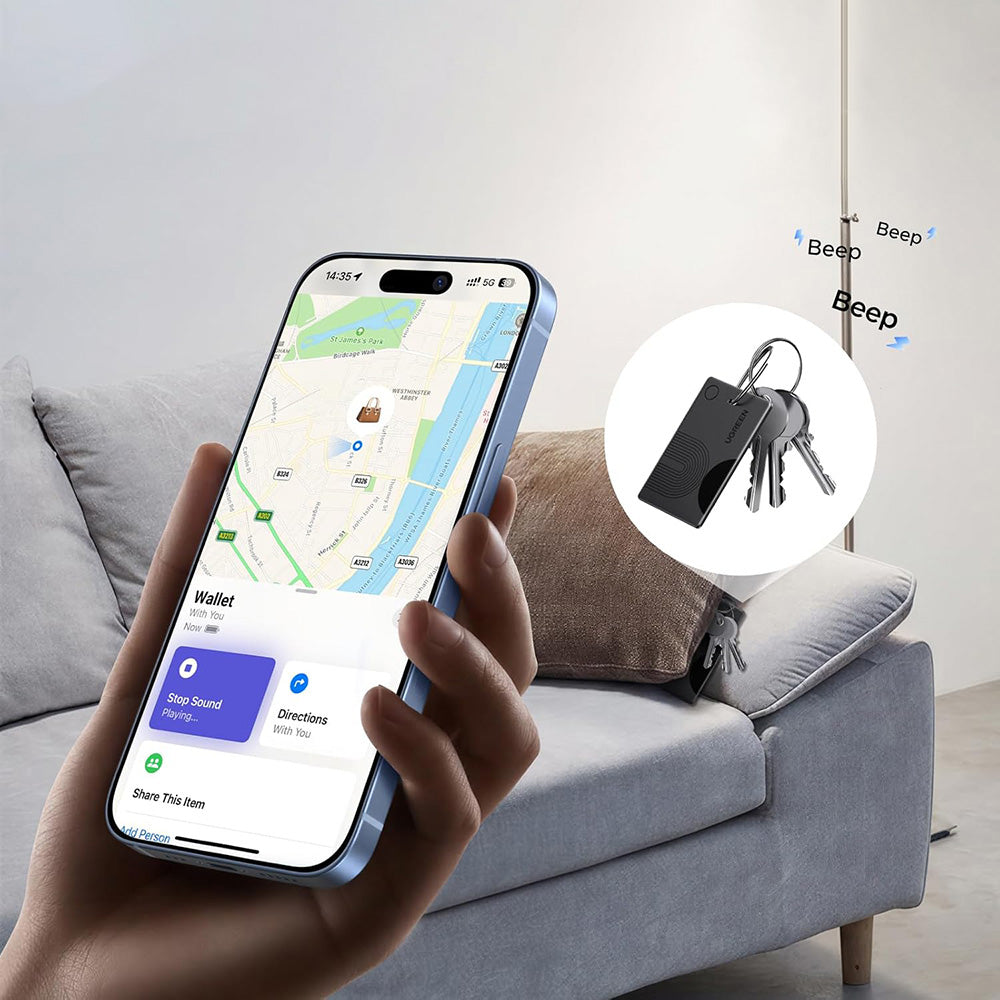 UGREEN SmartTag Smart Finder Slim 3 CM921 za iOS Series, Crna