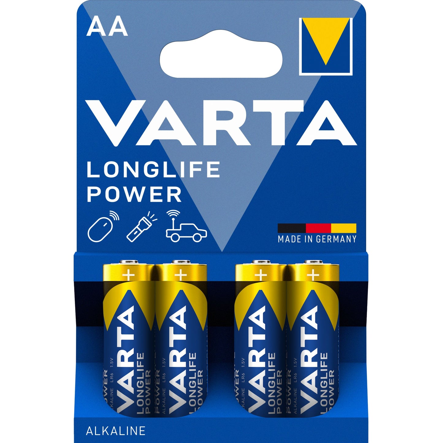 Varta Longlife Power Batteries 4906, AA / LR6, Set 4 pieces 04906121414