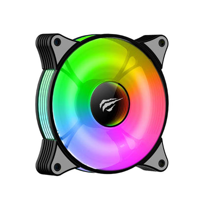 Ventilator HAVIT F2095, RGB, 600RPM - 1800RPM, 38dB, 1.44W, Crni