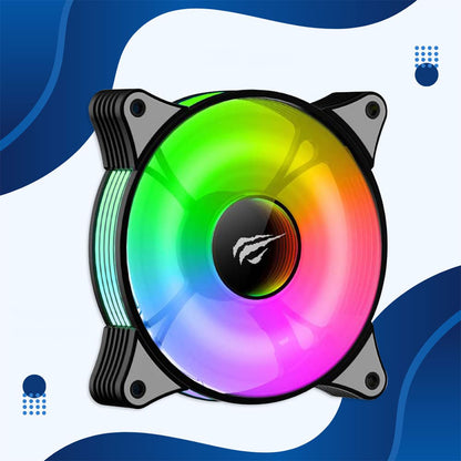 Ventilator HAVIT F2095, RGB, 600RPM - 1800RPM, 38dB, 1.44W, Crni