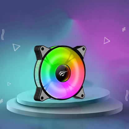 Ventilator HAVIT F2095, RGB, 600RPM - 1800RPM, 38dB, 1.44W, Crni