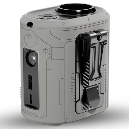 Prenosni ventilator Techsuit Z14 sa spoljnom baterijom 5000mAh, Sivi