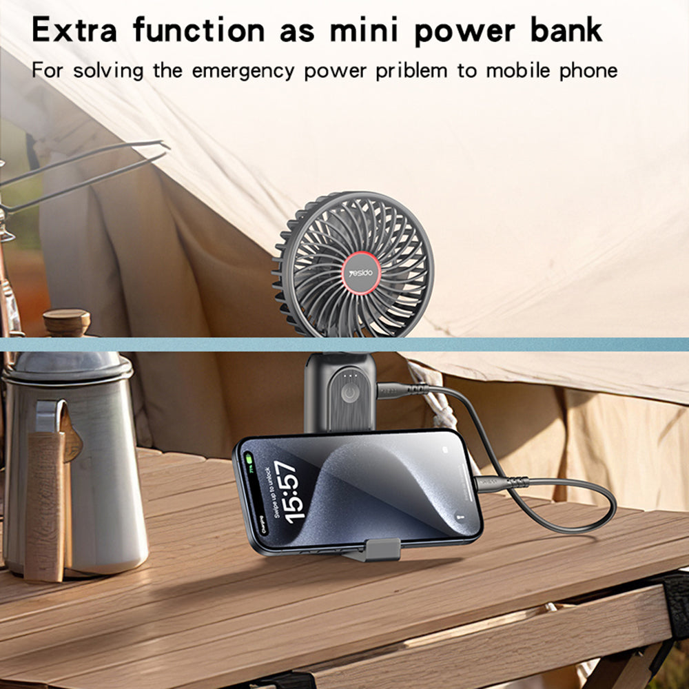 Prenosni ventilator Yesido YF10, Crni