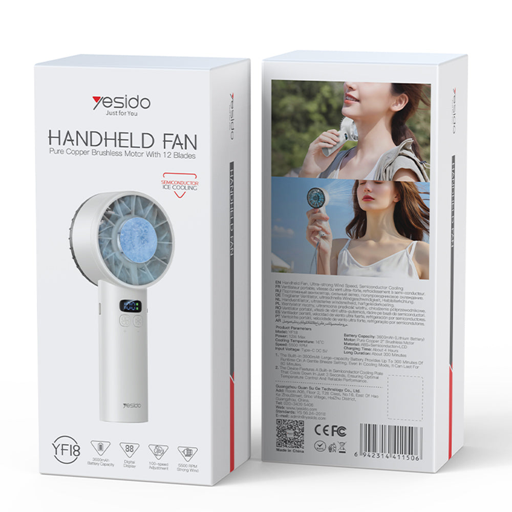 Prenosivi ventilator Yesido YF18, Crni